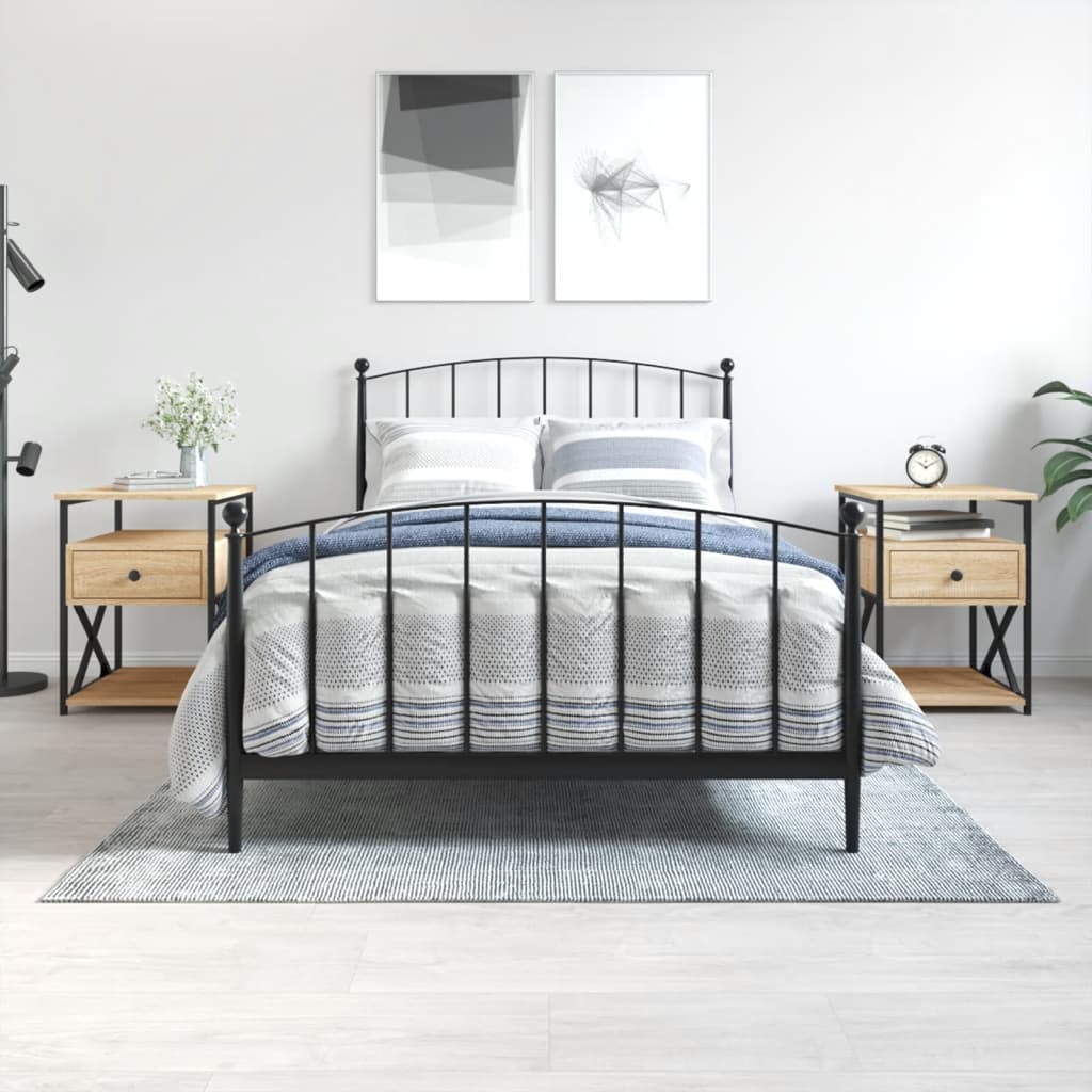 Berkfield Bedside Cabinets 2 pcs Sonoma Oak 40x42x55 cm Engineered Wood