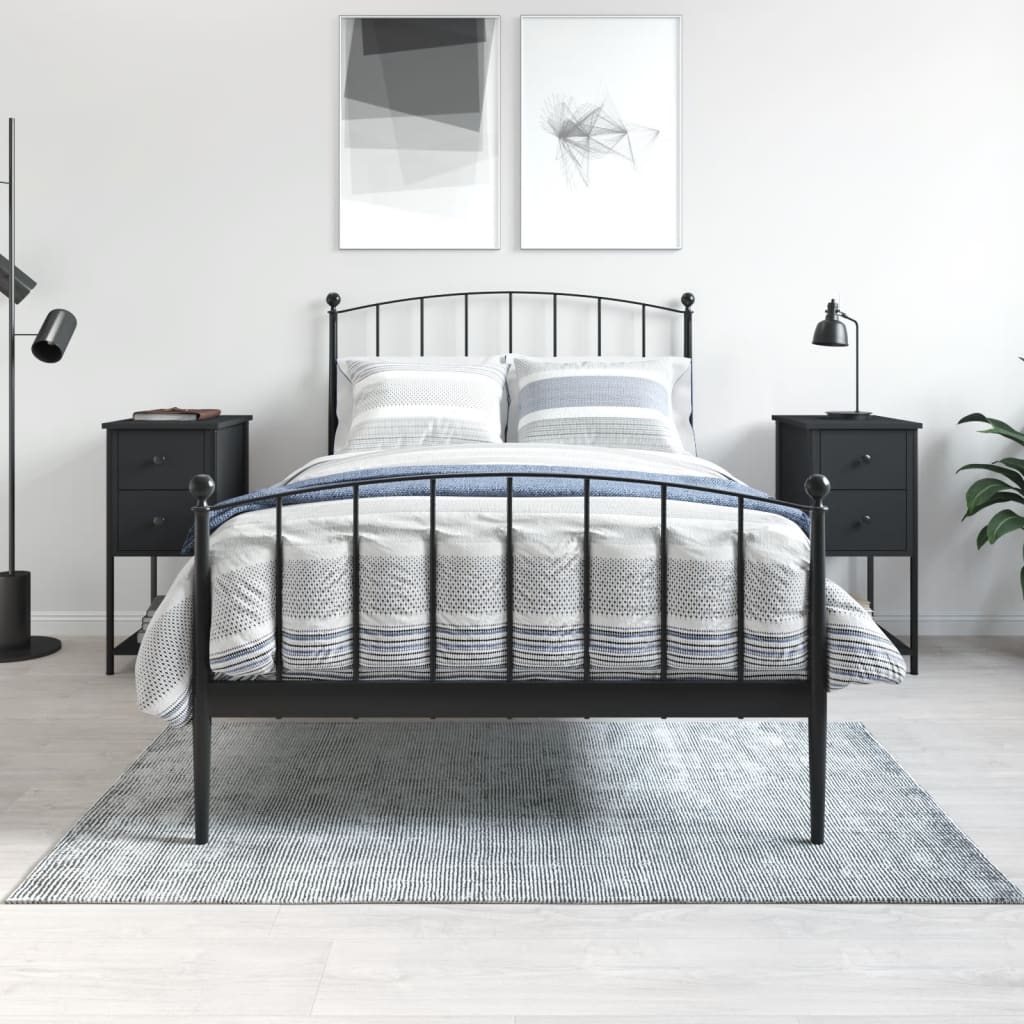 Berkfield Bedside Cabinets 2 pcs Black 32x42x70 cm Engineered Wood