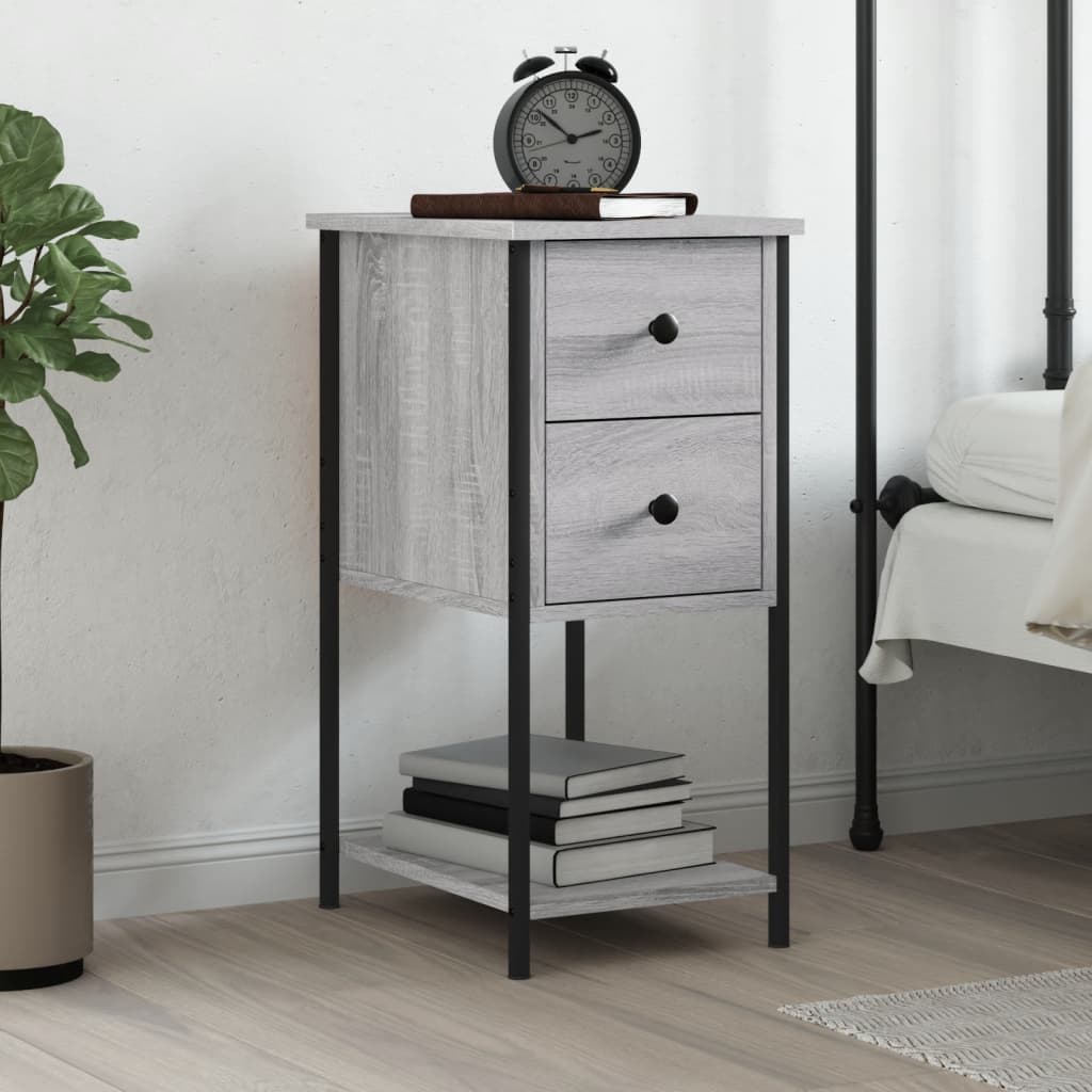 Berkfield Bedside Cabinet Grey Sonoma 32x42x70 cm Engineered Wood