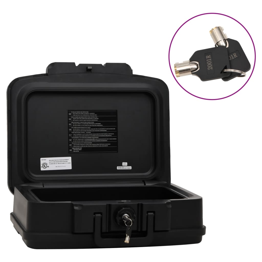 Berkfield Safe Box Black 44x37x16.5 cm Polypropylene