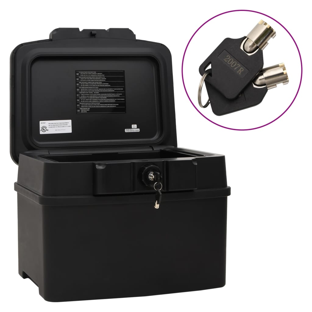 Berkfield Safe Box Black 44x37x34 cm Polypropylene