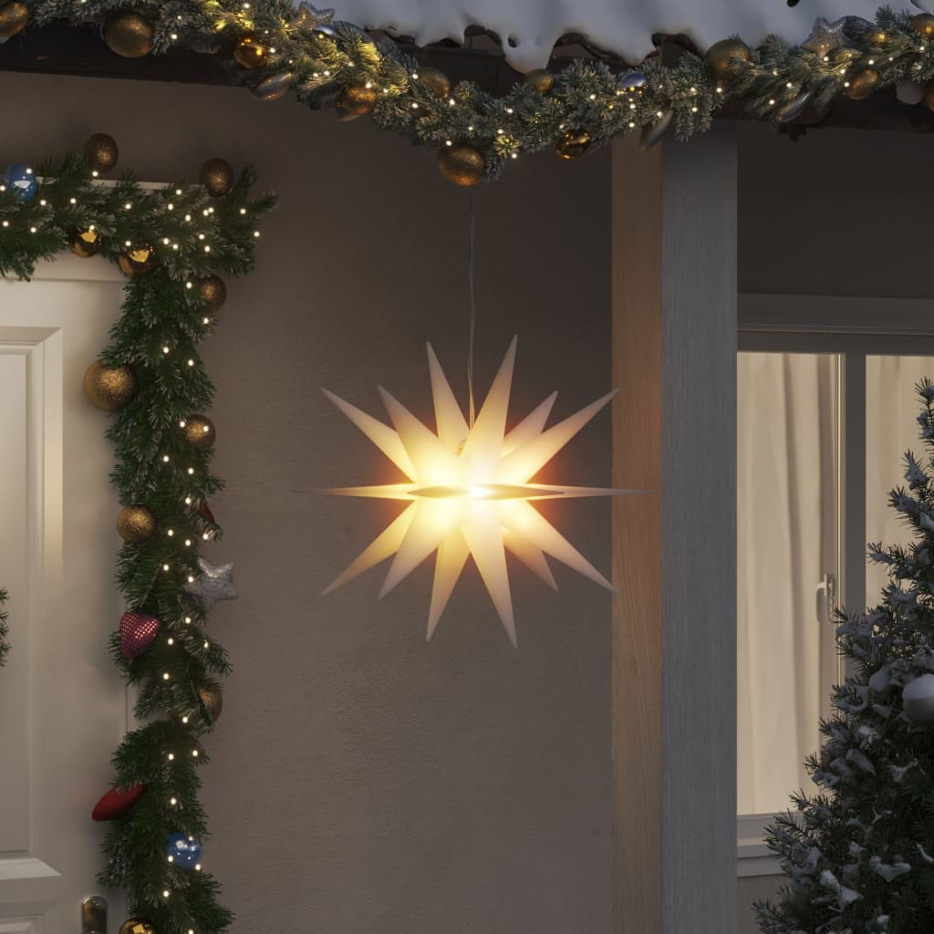 Berkfield Moravian Star Lights with LEDs 3 pcs Foldable White 57 cm