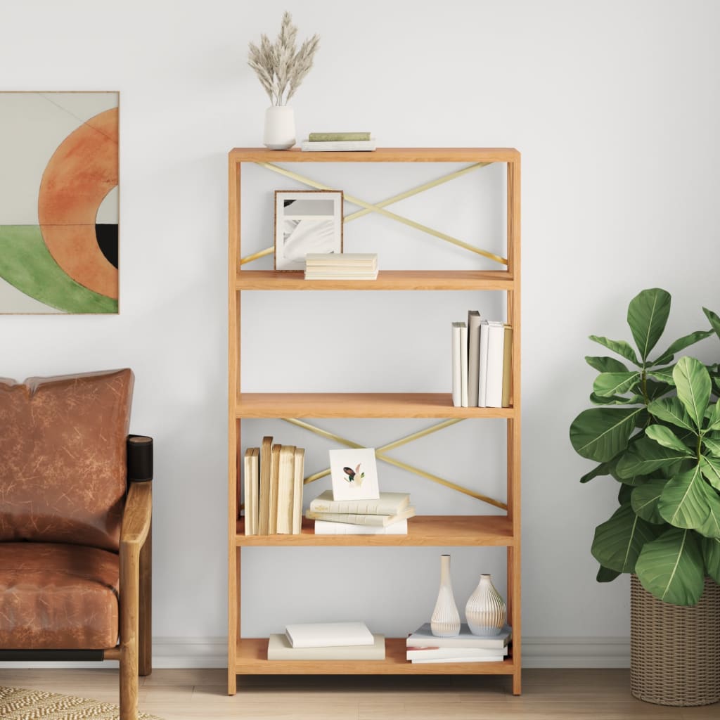 Berkfield 5-Tier Shelf 80x30x146 cm Solid Wood Oak