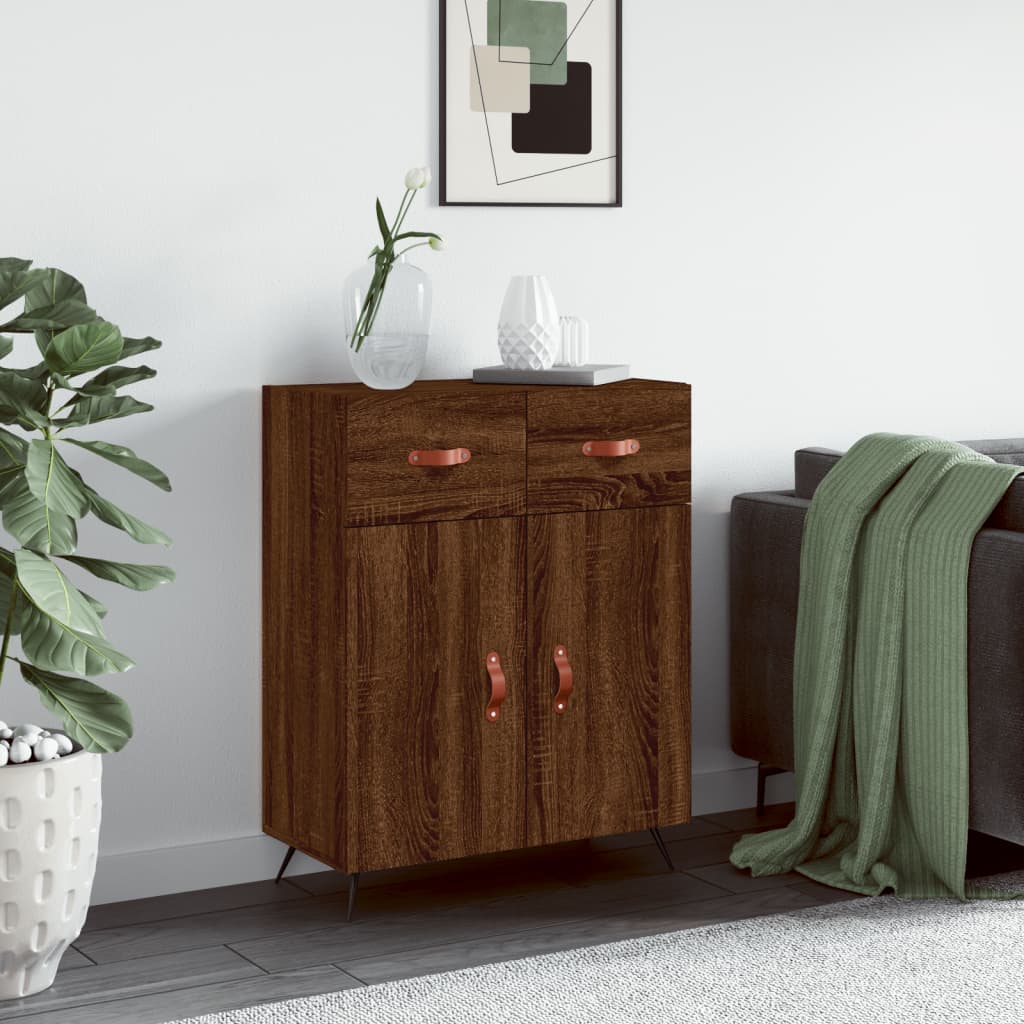Berkfield Sideboard Brown Oak 69.5x34x90 cm Engineered Wood