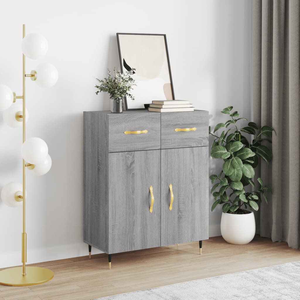 Berkfield Sideboard Grey Sonoma 69.5x34x90 cm Engineered Wood