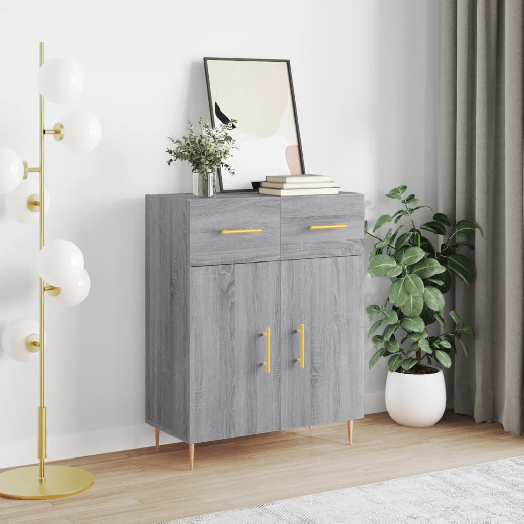 Berkfield Sideboard Grey Sonoma 69.5x34x90 cm Engineered Wood