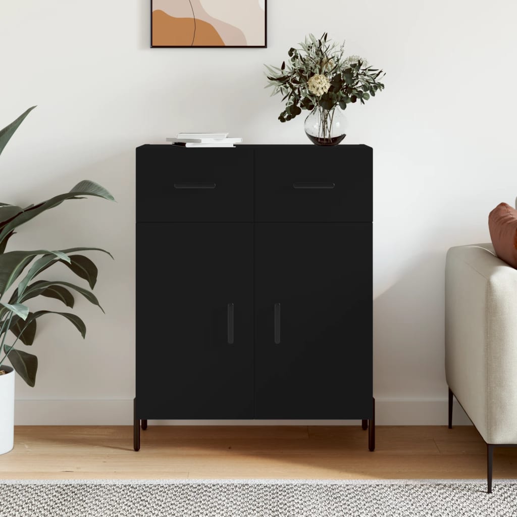 Berkfield Sideboard Black 69.5x34x90 cm Engineered Wood