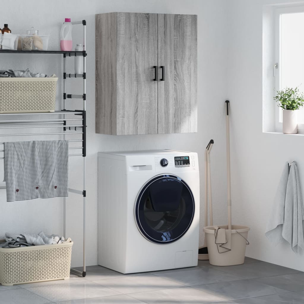 Berkfield Wall Mounted Cabinet Grey Sonoma 69.5x34x90 cm