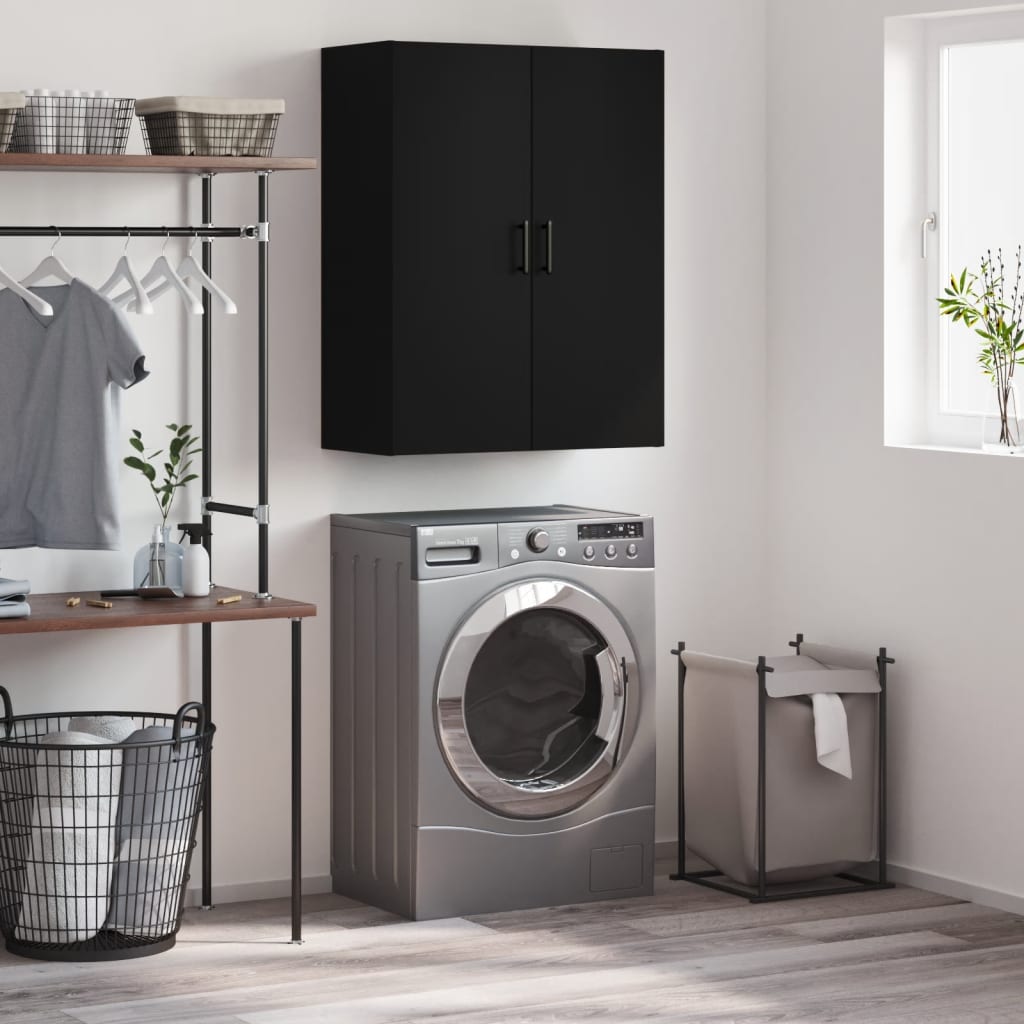 Berkfield Wall Mounted Cabinet Black 69.5x34x90 cm