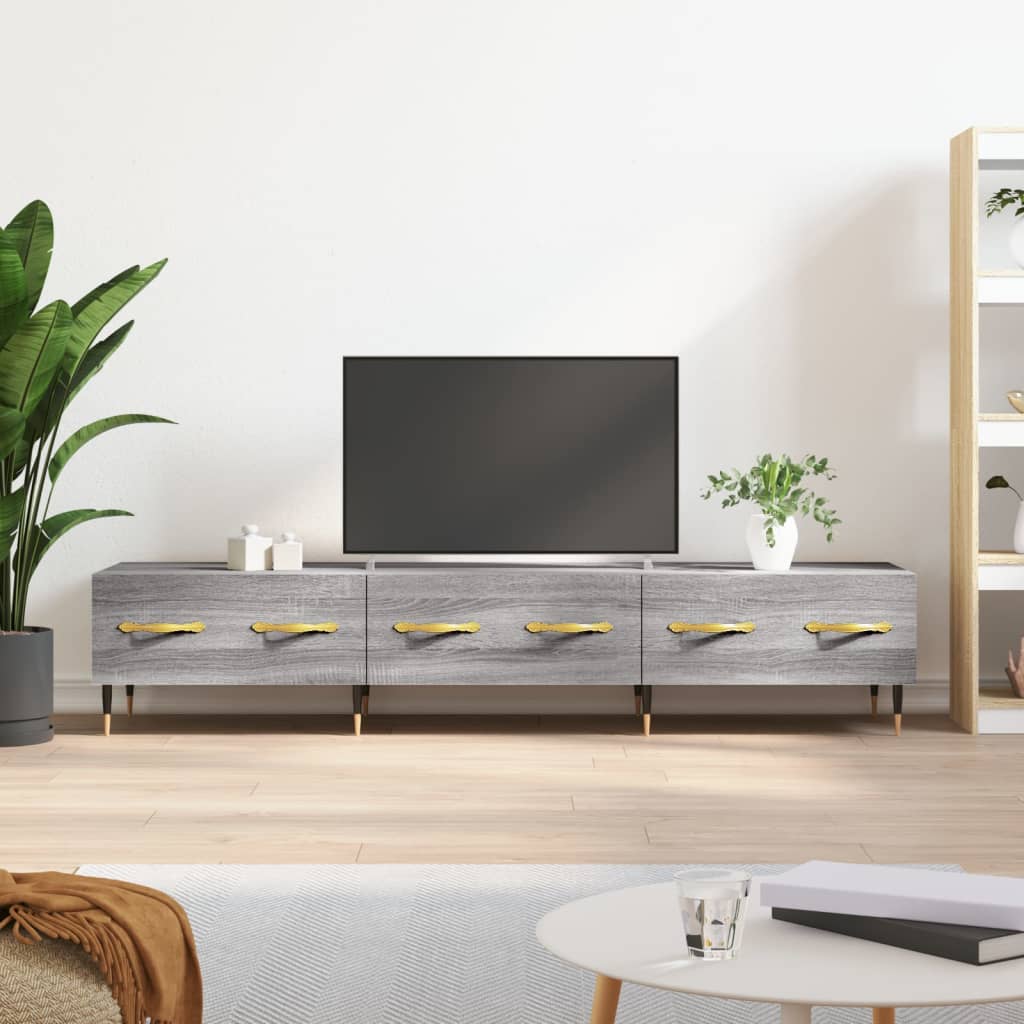 Berkfield TV Cabinet Grey Sonoma 150x36x30 cm Engineered Wood