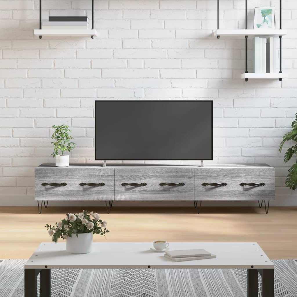 Berkfield TV Cabinet Grey Sonoma 150x36x30 cm Engineered Wood