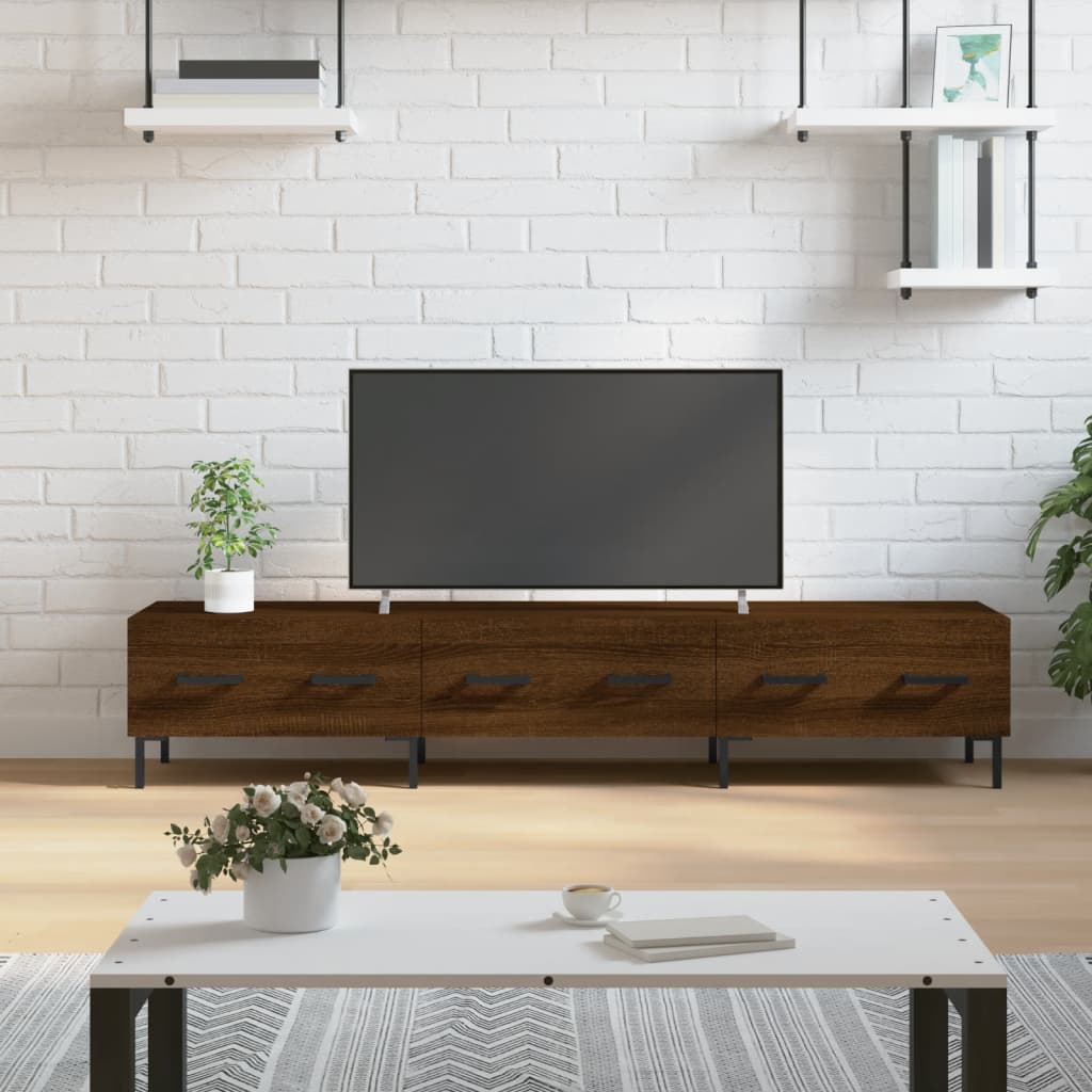 Berkfield TV Cabinet Brown Oak 150x36x30 cm Engineered Wood
