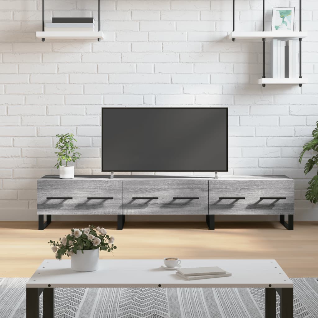 Berkfield TV Cabinet Grey Sonoma 150x36x30 cm Engineered Wood