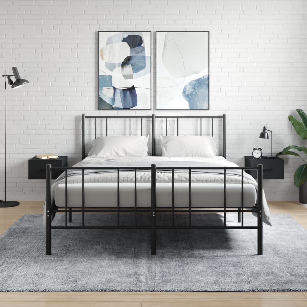 Berkfield Wall-mounted Bedside Cabinets 2 pcs Black 35x35x20 cm