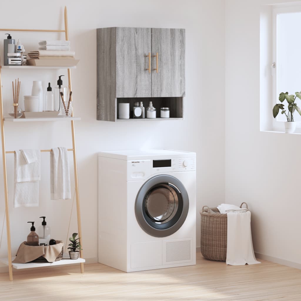 Berkfield Wall Cabinet Grey Sonoma 60x31x70 cm Engineered Wood