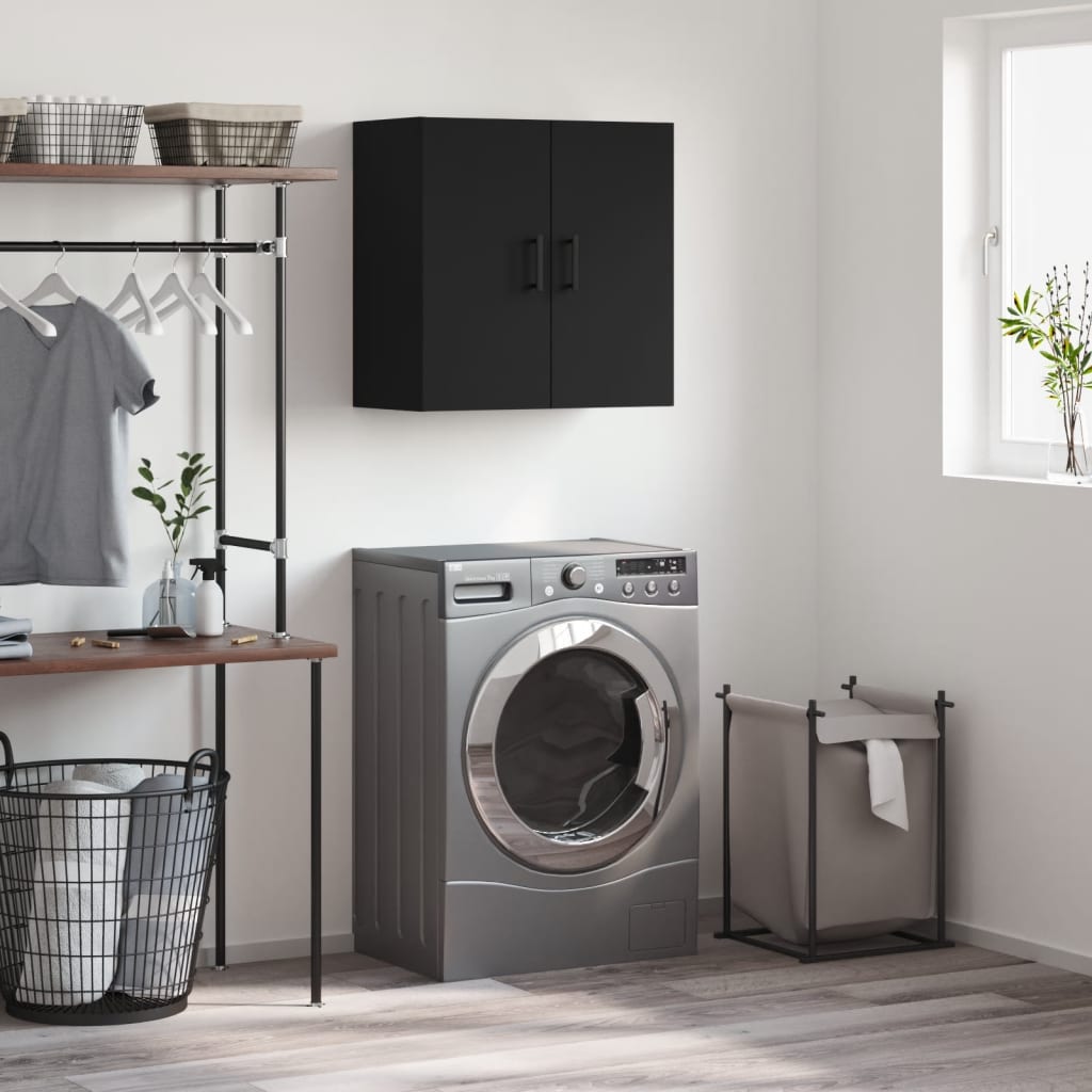 Berkfield Wall Cabinet Black 60x31x60 cm Engineered Wood