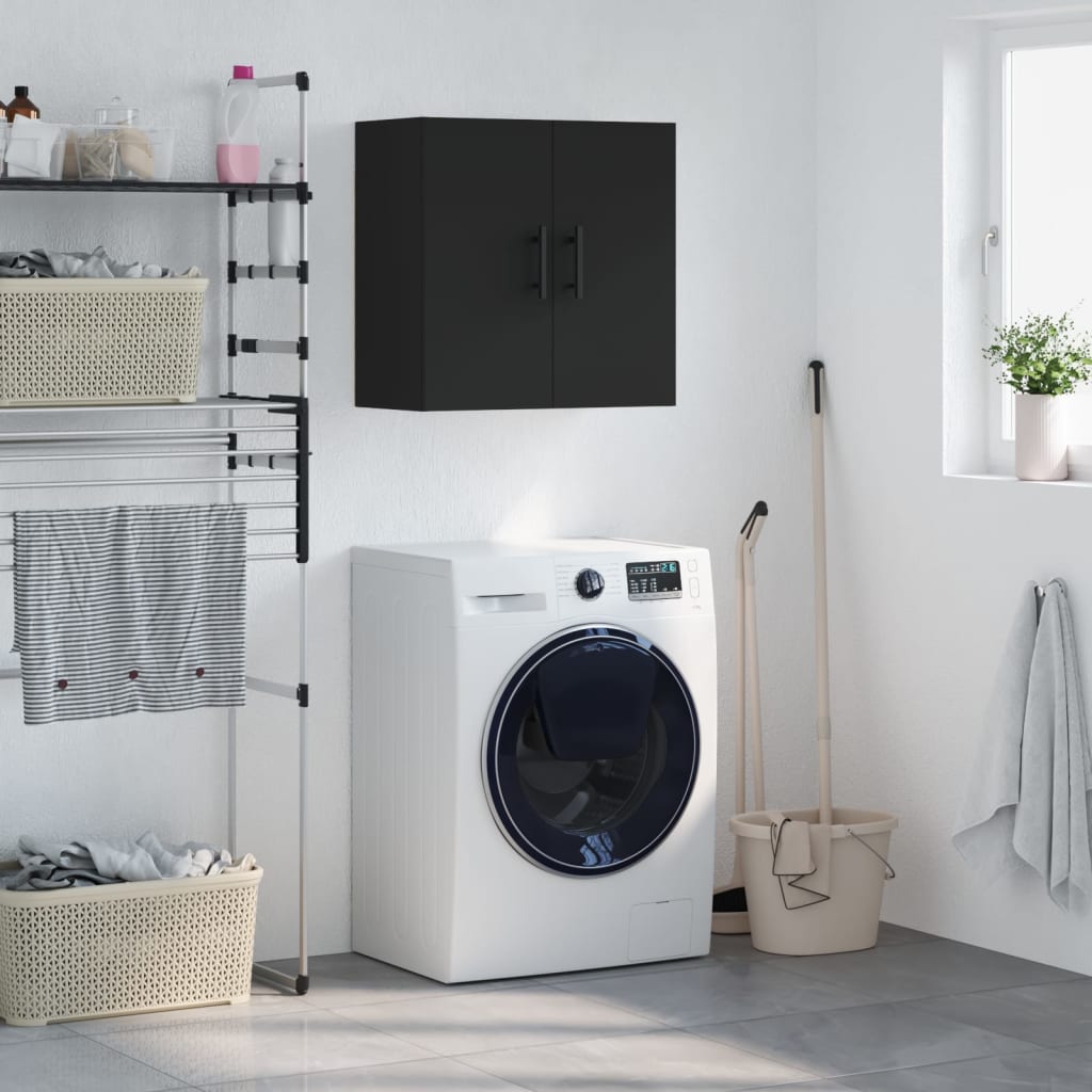 Berkfield Wall Cabinet Black 60x31x60 cm Engineered Wood