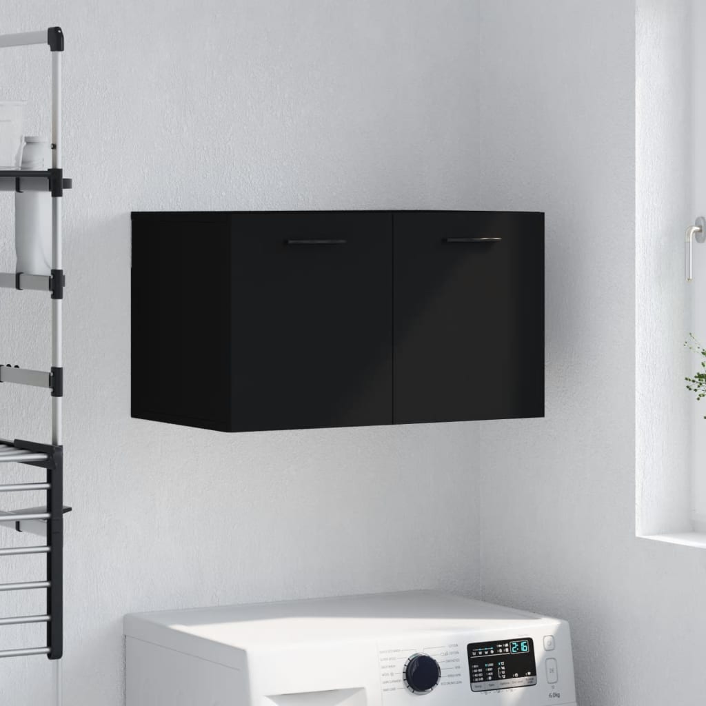 Berkfield Wall Cabinet Black 60x36.5x35 cm Engineered Wood