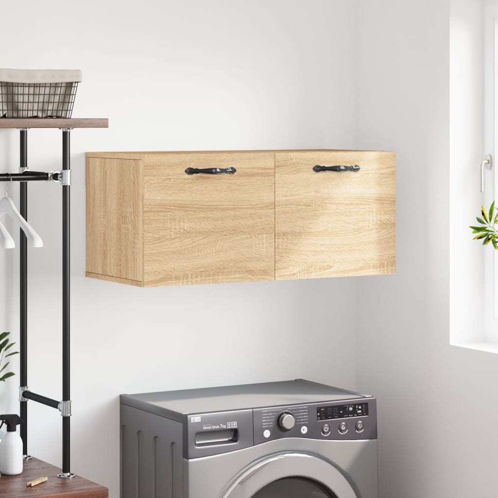 Berkfield Wall Cabinet Sonoma Oak 80x36.5x35 cm Engineered Wood