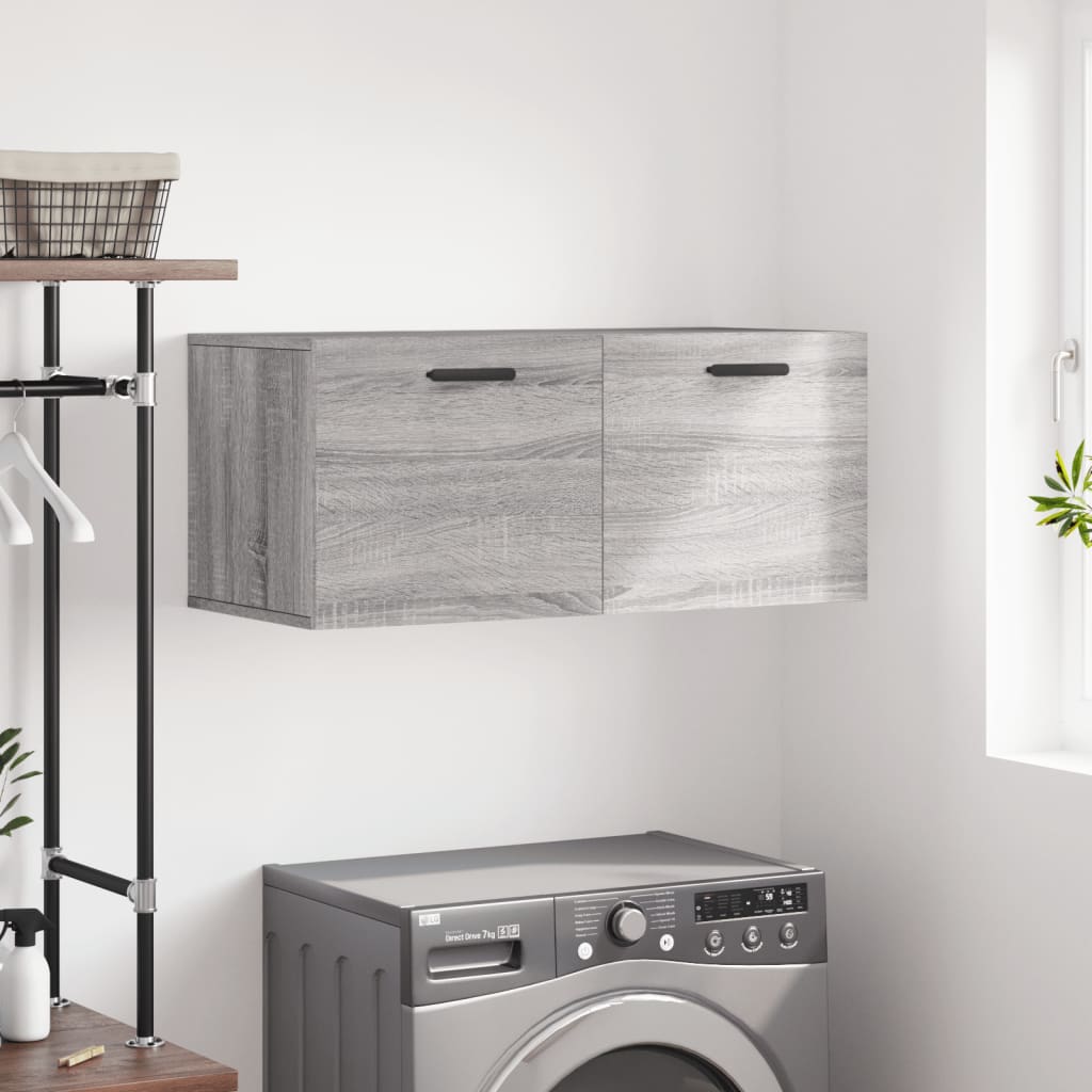 Berkfield Wall Cabinet Grey Sonoma 80x36.5x35 cm Engineered Wood