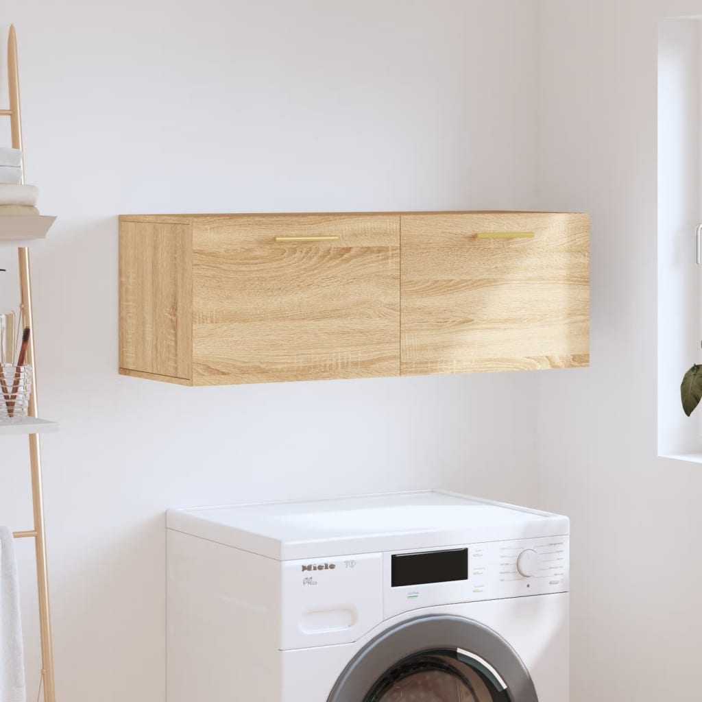Berkfield Wall Cabinet Sonoma Oak 100x36.5x35 cm Engineered Wood