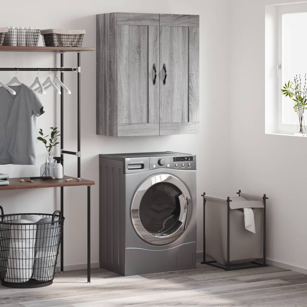 Berkfield Wall Mounted Cabinet Grey Sonoma 69.5x34x90 cm Engineered Wood