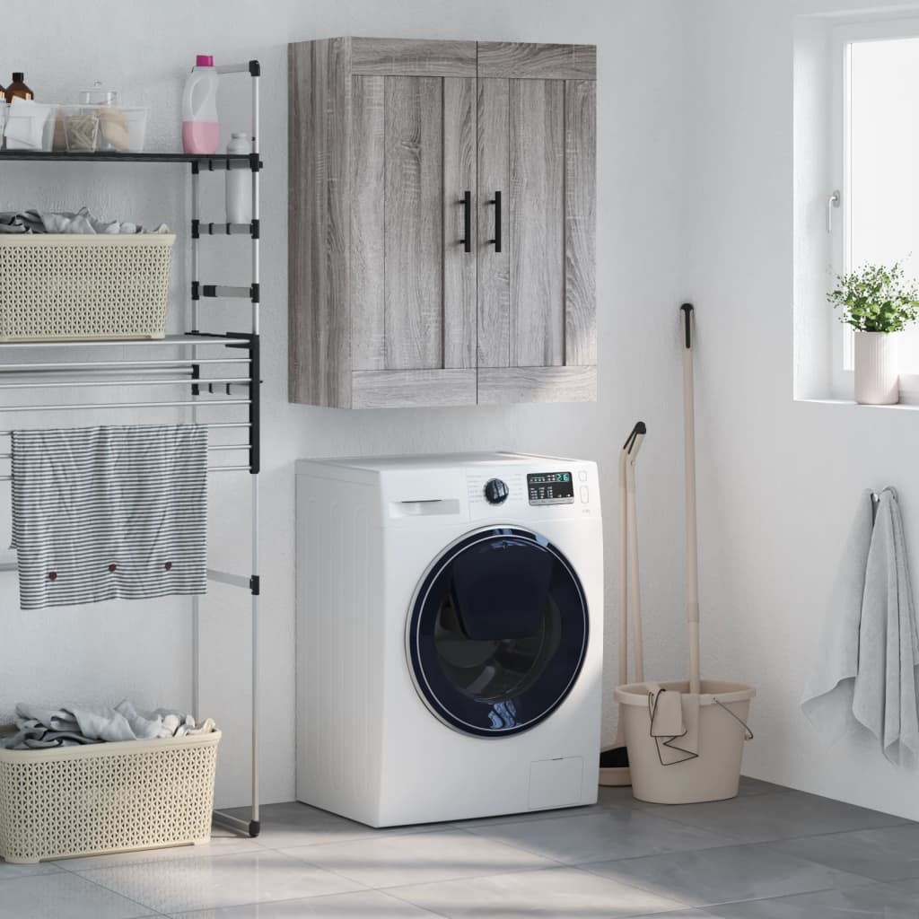 Berkfield Wall Mounted Cabinet Grey Sonoma 69.5x34x90 cm Engineered Wood
