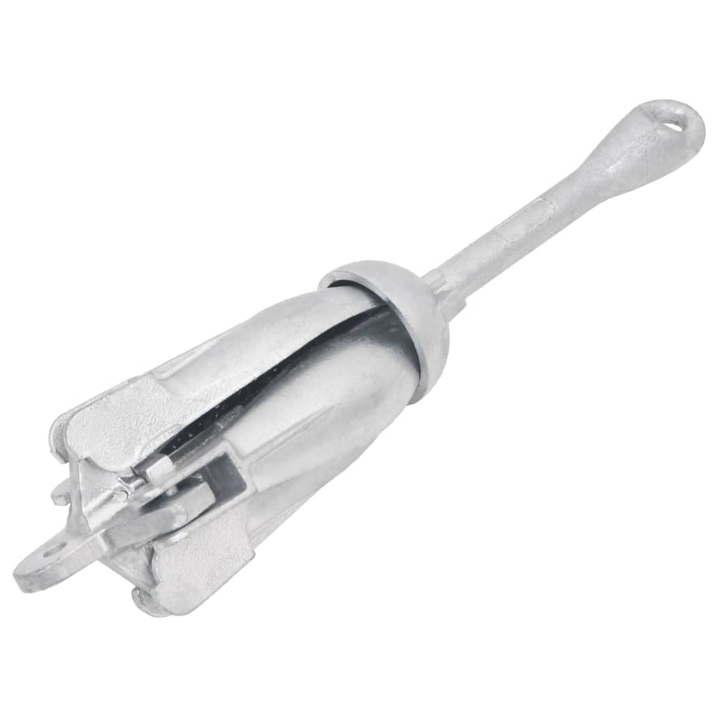 Berkfield Folding Anchor Silver 3.2 kg Malleable Iron