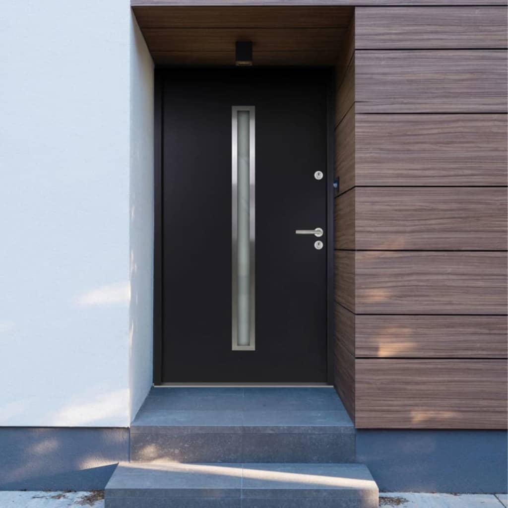 Berkfield Front Door Anthracite 90x200 cm Aluminium