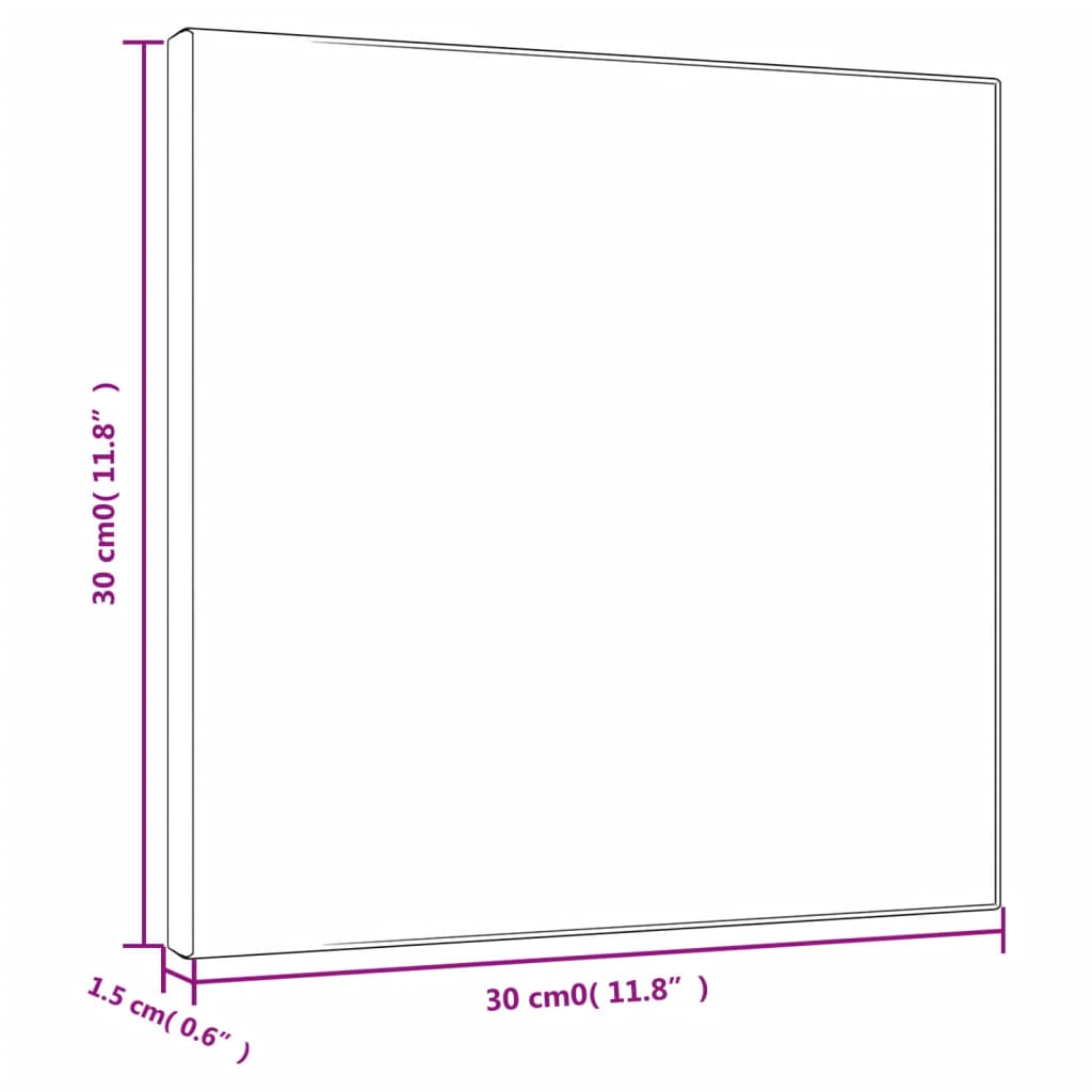 Berkfield Stretched Canvases 12 pcs White Fabric and Solid Wood Pine