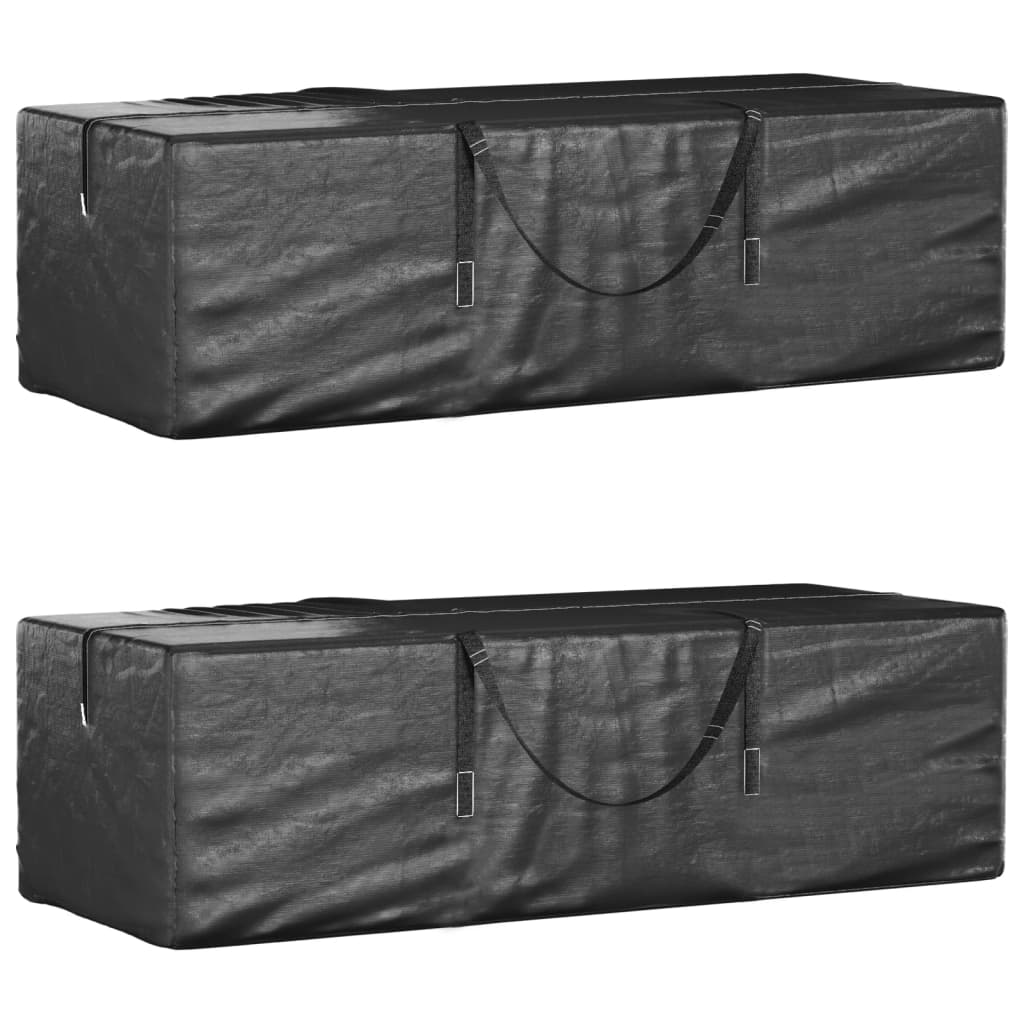 Berkfield Christmas Tree Storage Bags 2 pcs Black Polyethylene