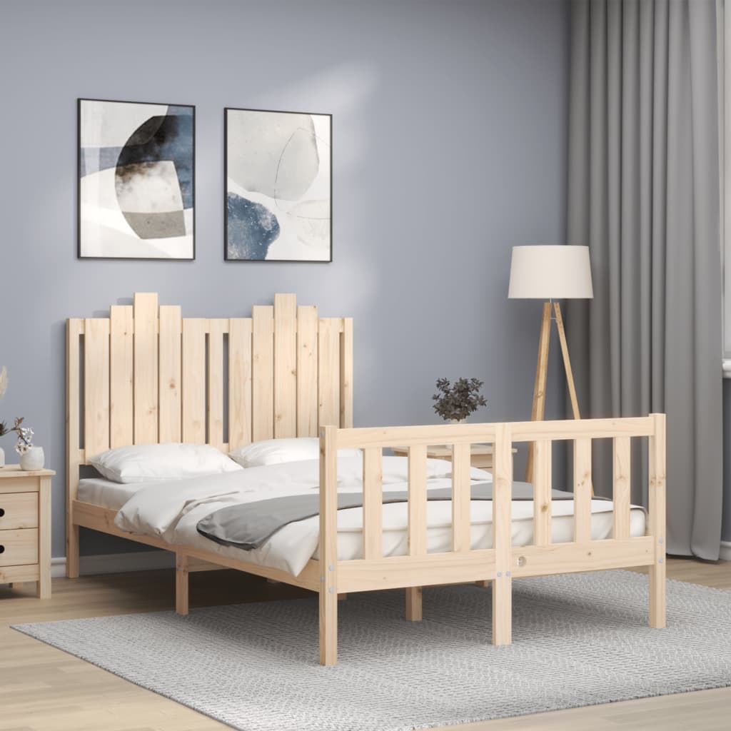 Berkfield Bed Frame with Headboard 120x200 cm Solid Wood