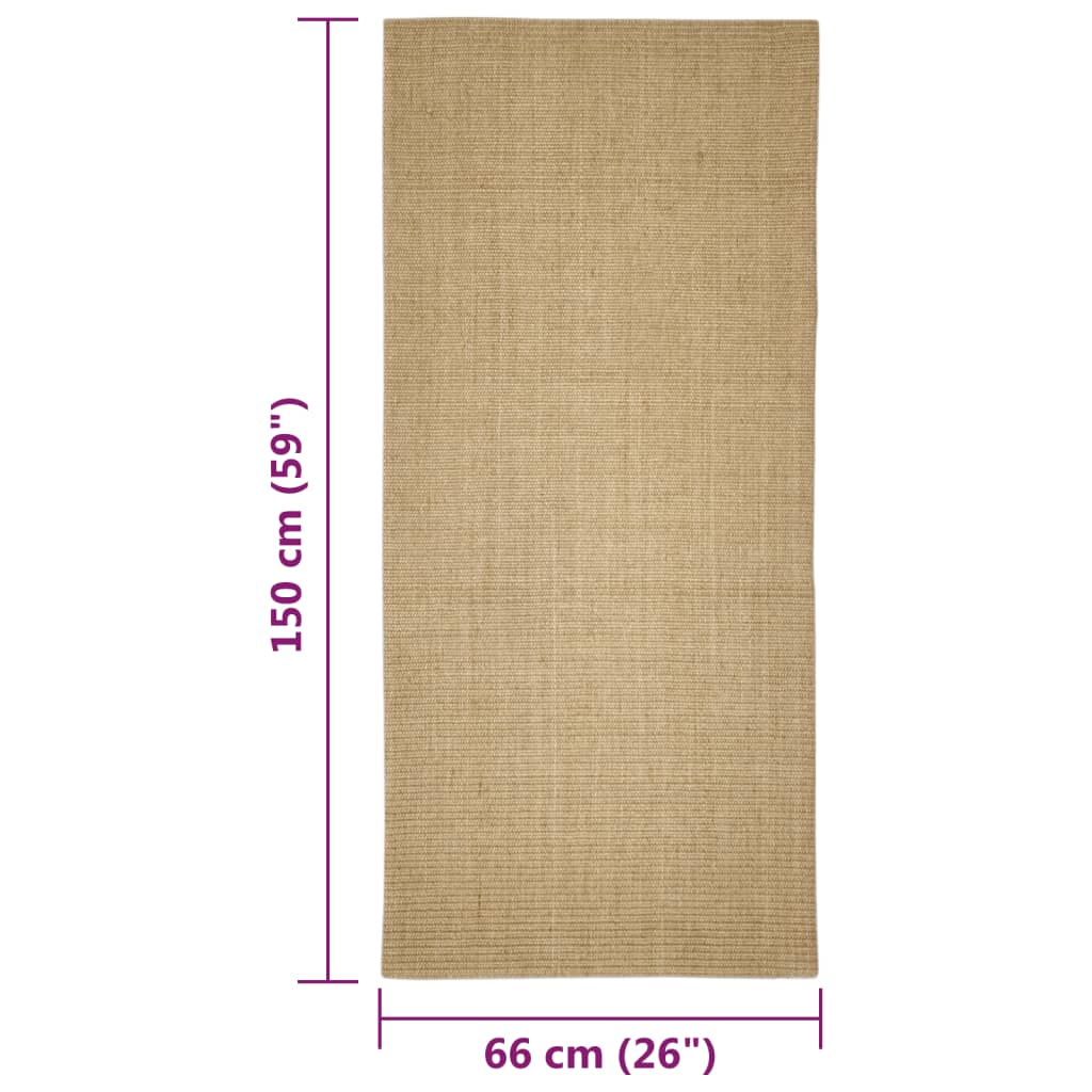 Berkfield Sisal Rug for Scratching Post 66x150 cm