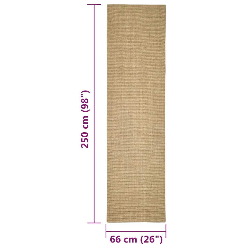 Berkfield Sisal Rug for Scratching Post 66x250 cm