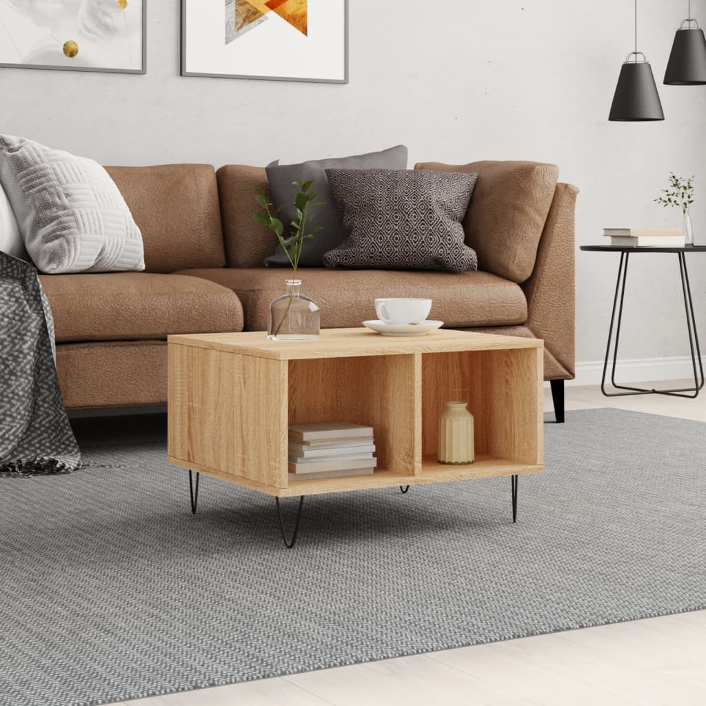 Berkfield Coffee Table Sonoma Oak 60x50x36.5 cm Engineered Wood
