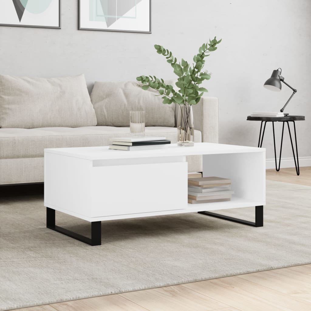 Berkfield Coffee Table White 90x50x36.5 cm Engineered Wood