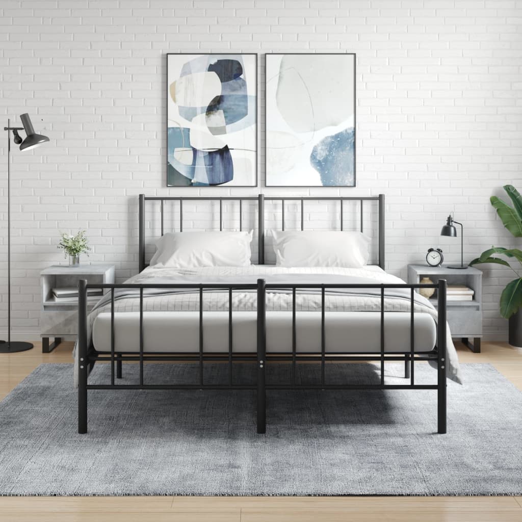 Berkfield Bedside Cabinets 2 pcs Concrete Grey 40x35x50 cm Engineered Wood
