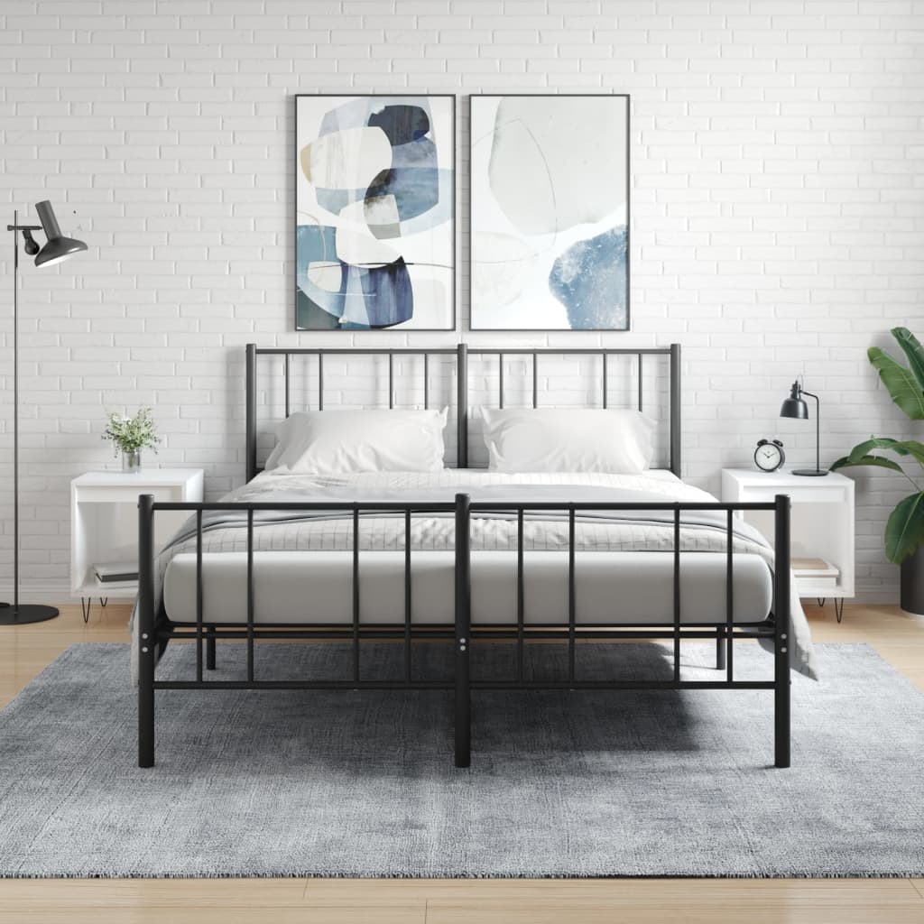 Berkfield Bedside Cabinets 2 pcs High Gloss White 40x35x50 cm Engineered Wood