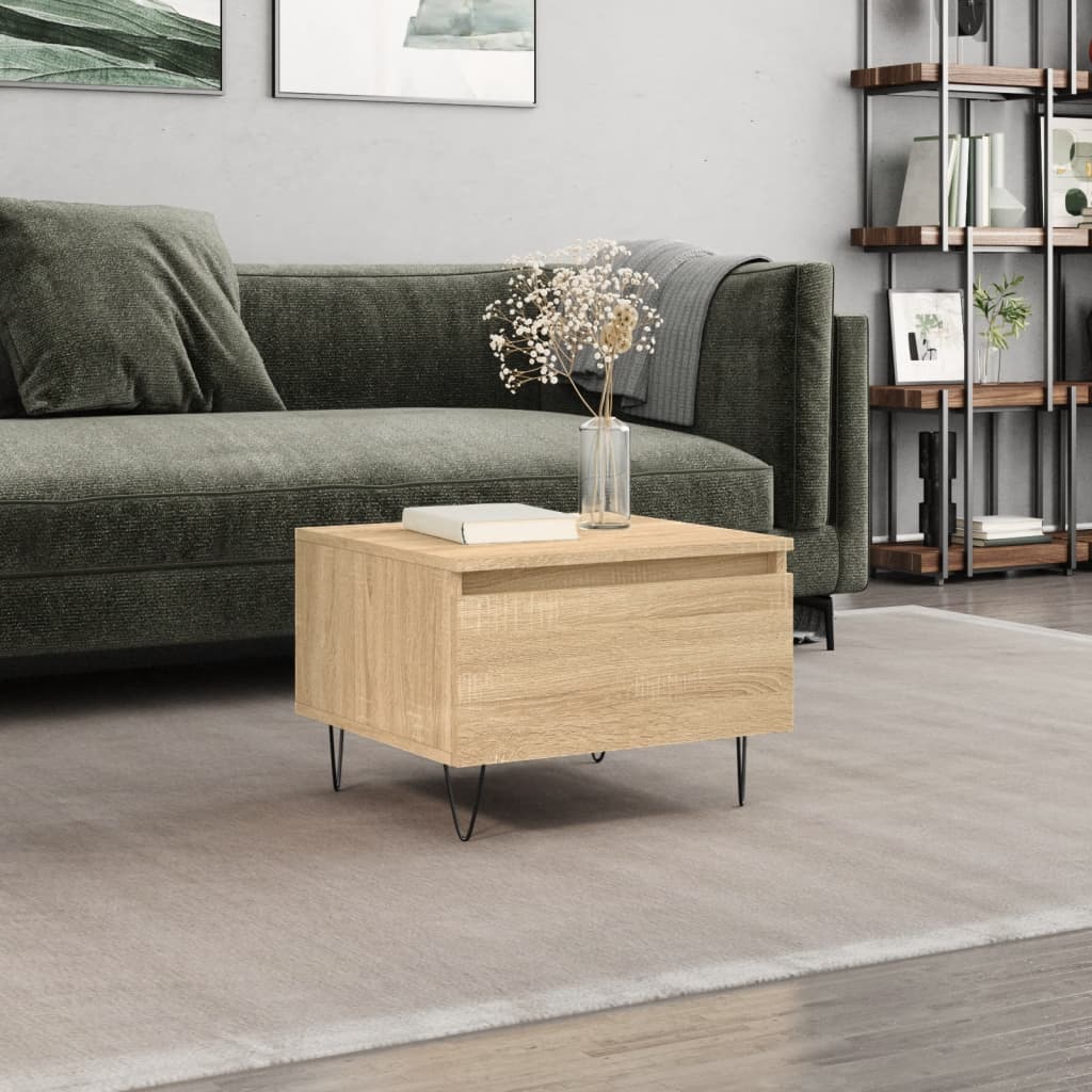 Berkfield Coffee Table Sonoma Oak 50x46x35 cm Engineered Wood