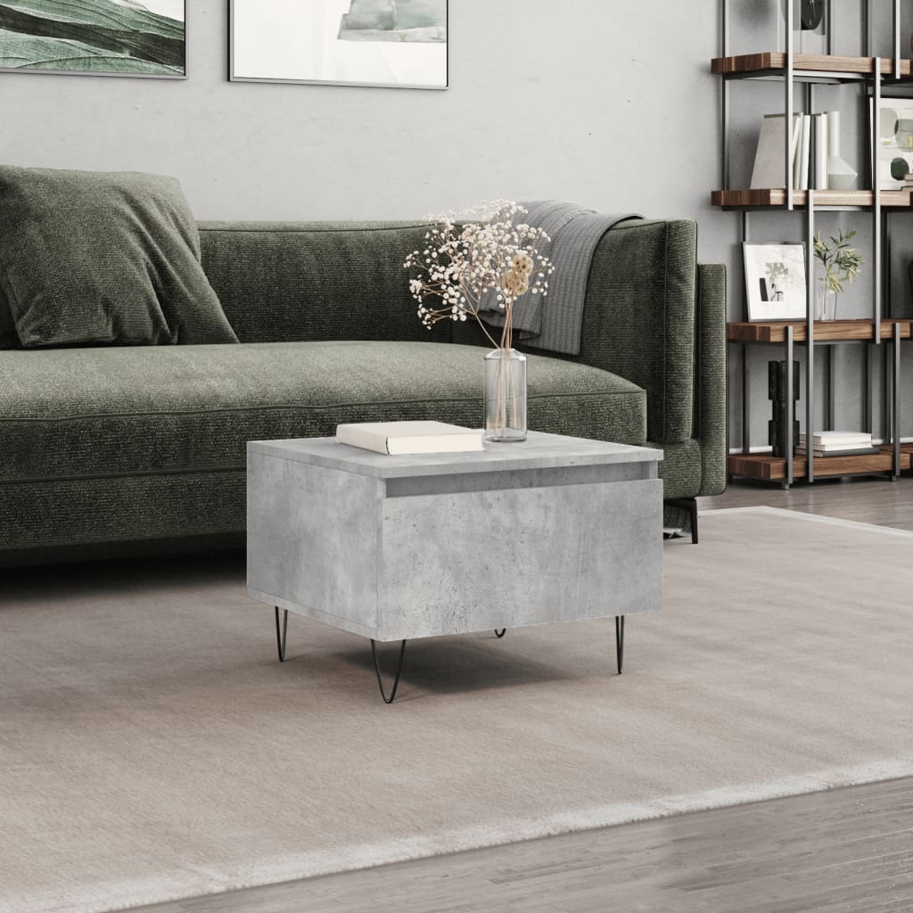 Berkfield Coffee Table Concrete Grey 50x46x35 cm Engineered Wood