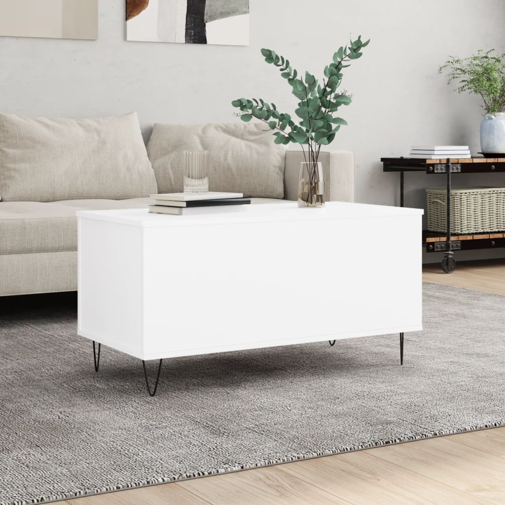 Berkfield Coffee Table White 90x44.5x45 cm Engineered Wood