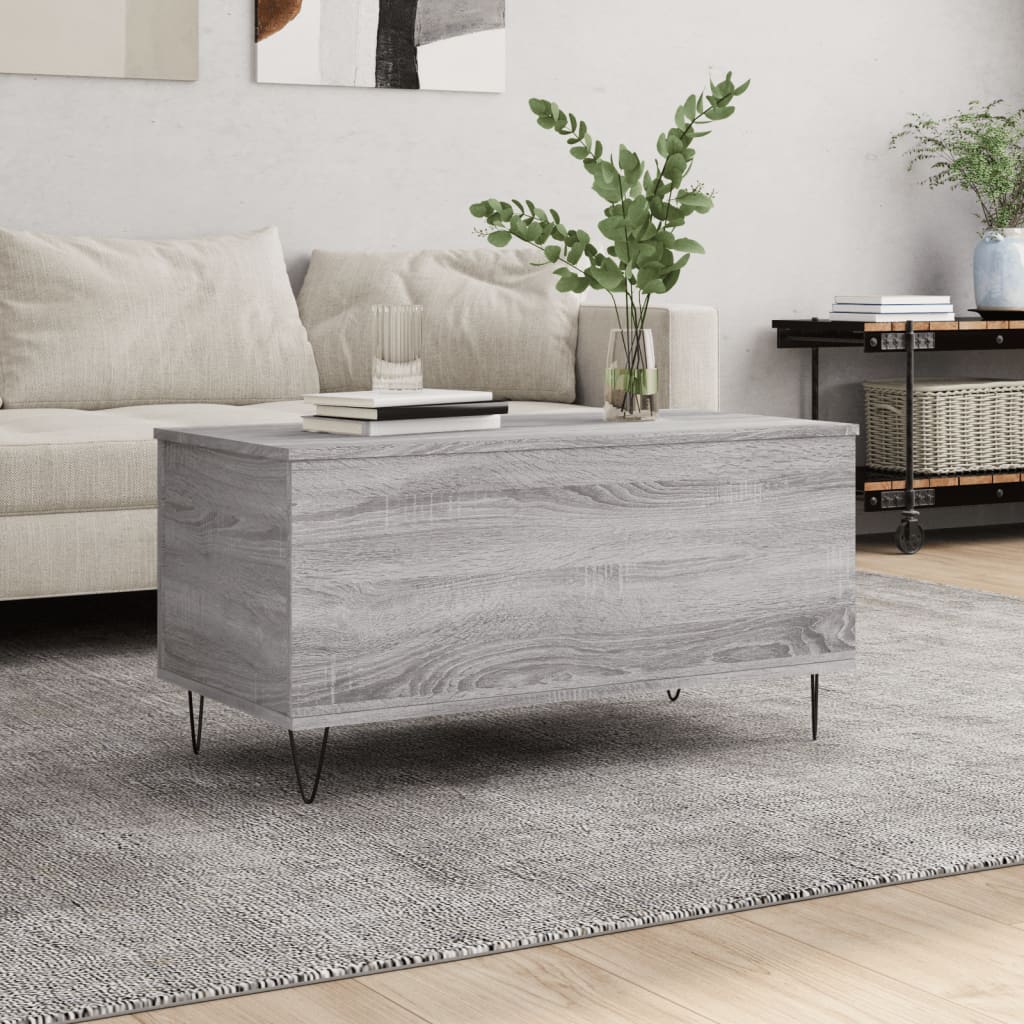 Berkfield Coffee Table Grey Sonoma 90x44.5x45 cm Engineered Wood