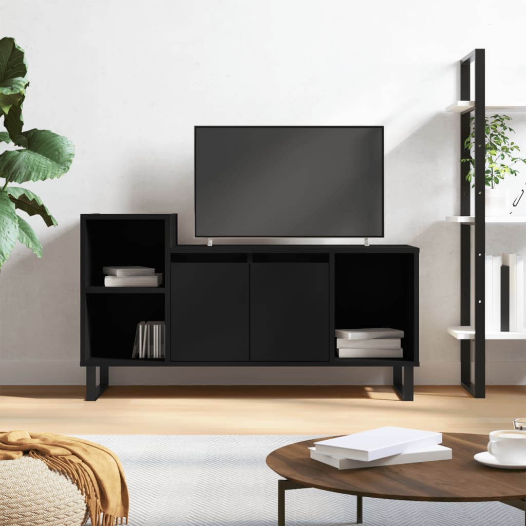 Berkfield TV Cabinet Black 100x35x55 cm Engineered Wood