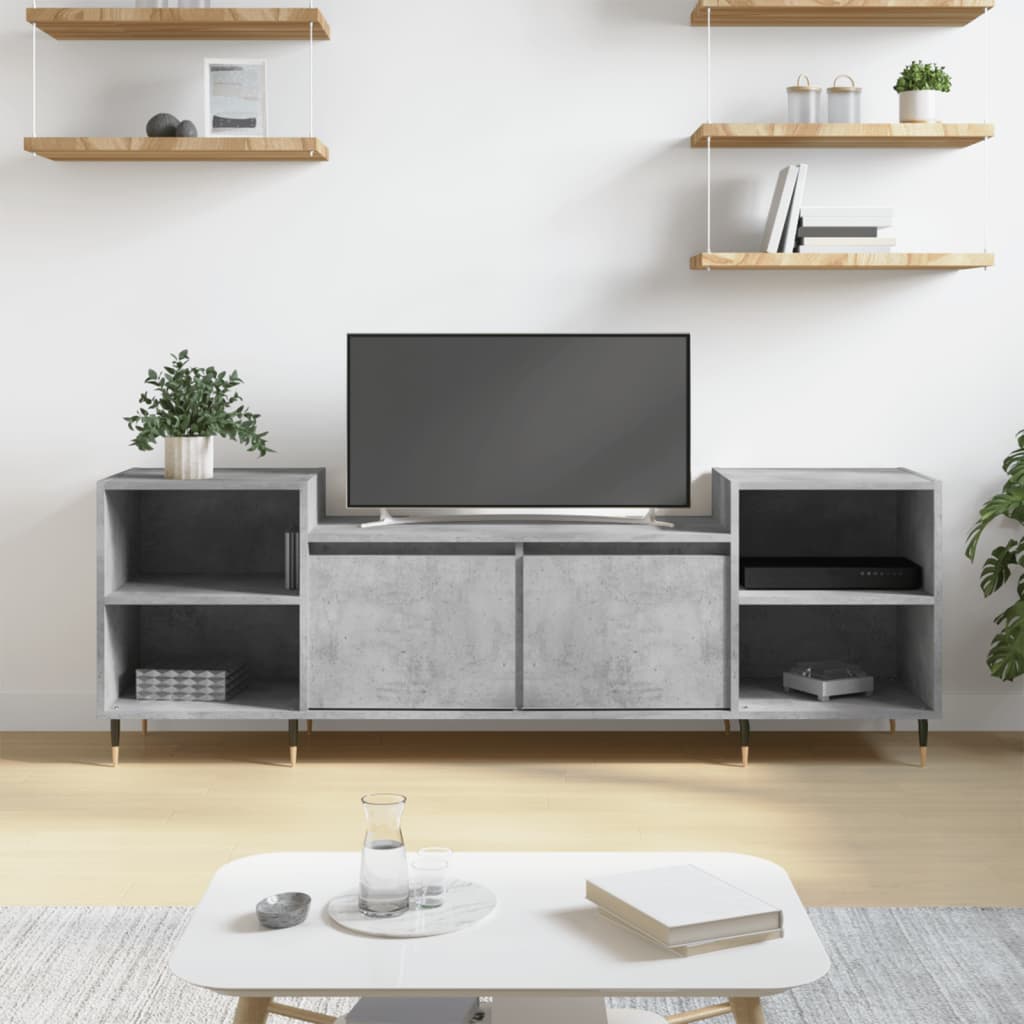 Berkfield TV Cabinet Concrete Grey 160x35x55 cm Engineered Wood