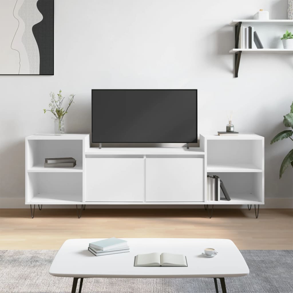 Berkfield TV Cabinet White 160x35x55 cm Engineered Wood
