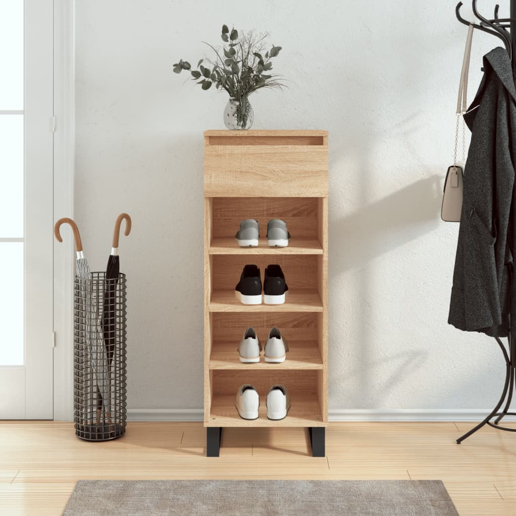 Berkfield Shoe Cabinet Sonoma Oak 40x36x105 cm Engineered Wood