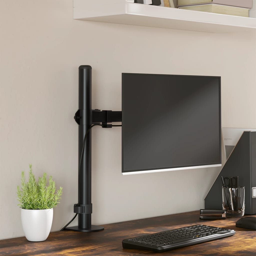 Berkfield Monitor Mount Black Steel VESA 75/100 mm