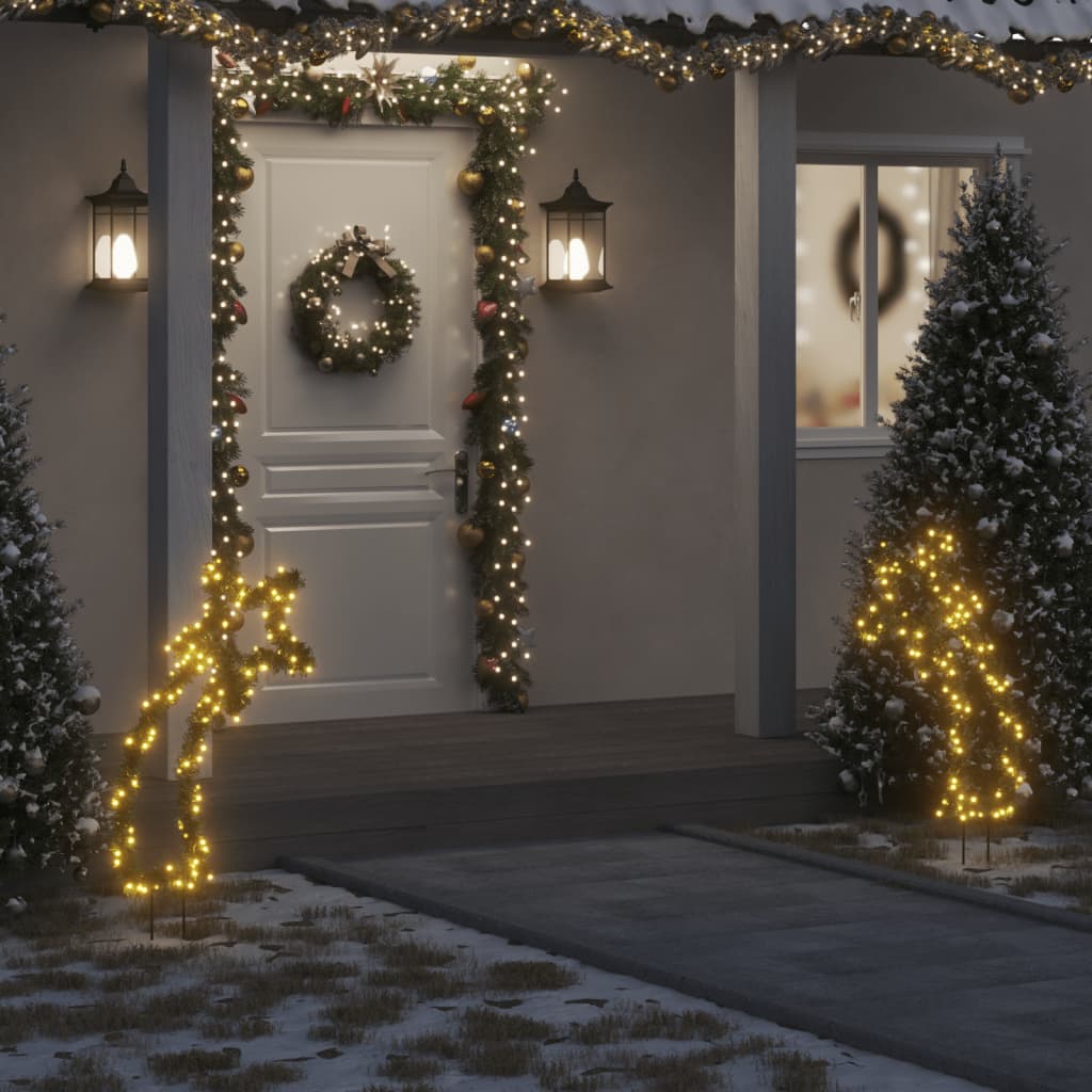 Berkfield Christmas Light Decoration with Spikes Meteor 115 LEDs 89 cm