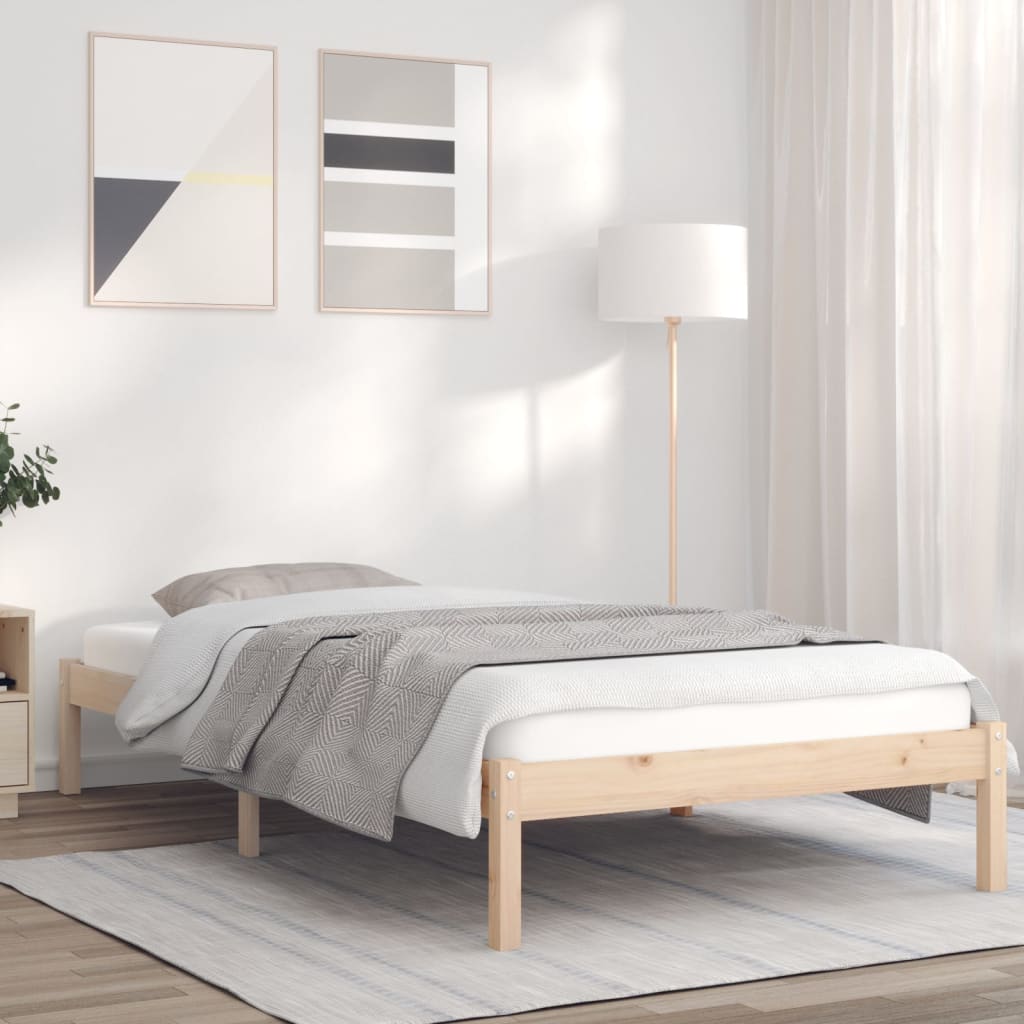 Berkfield Bed Frame 100x200 cm Solid Wood Pine