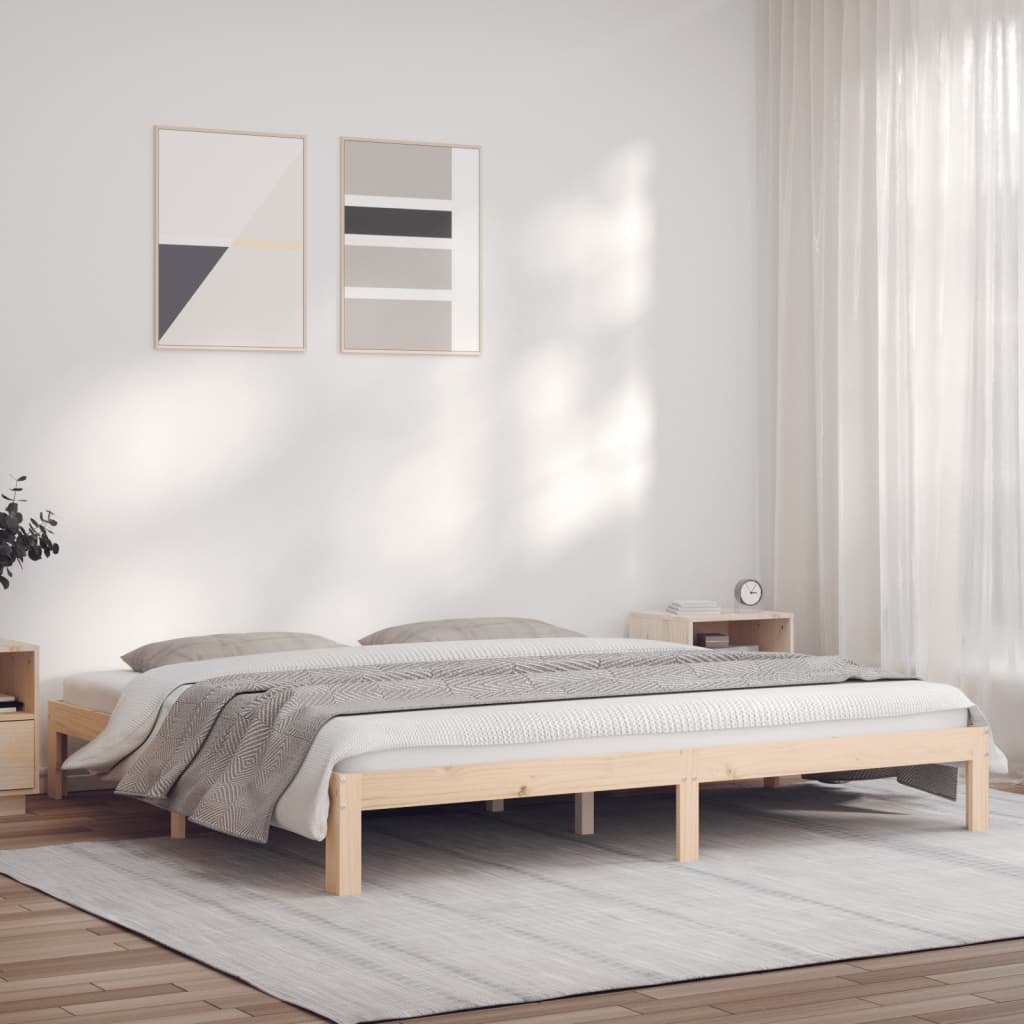 Berkfield Bed Frame 200x200 cm Solid Wood Pine